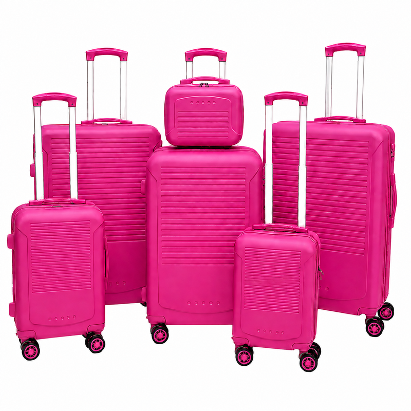 (image for) T-HC-716 SET OF 6 Purple Premium Hard Shell Suitcases